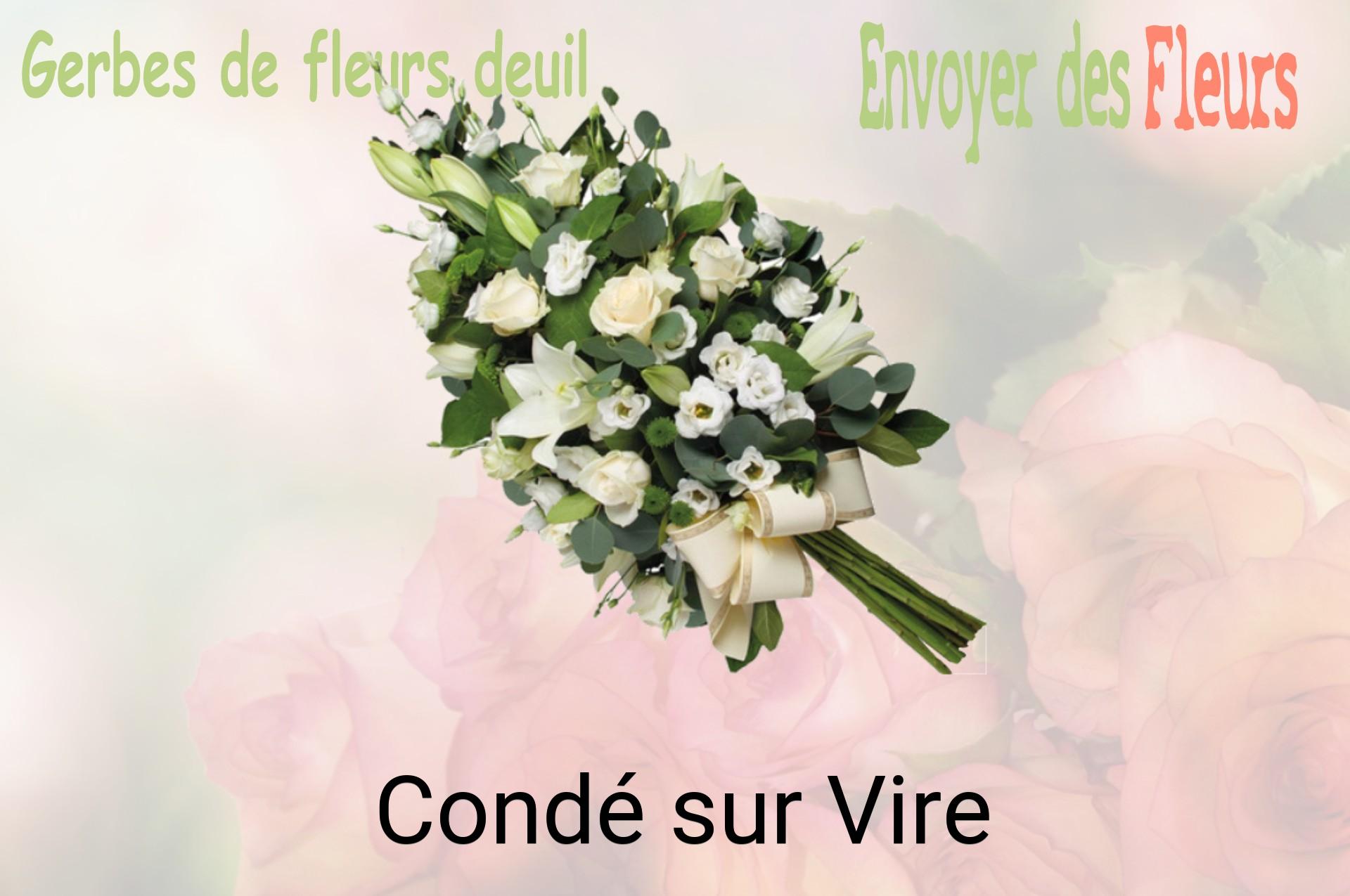 Gerbe de fleurs de deuil livrée à Condé-sur-Vire